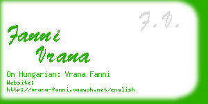 fanni vrana business card